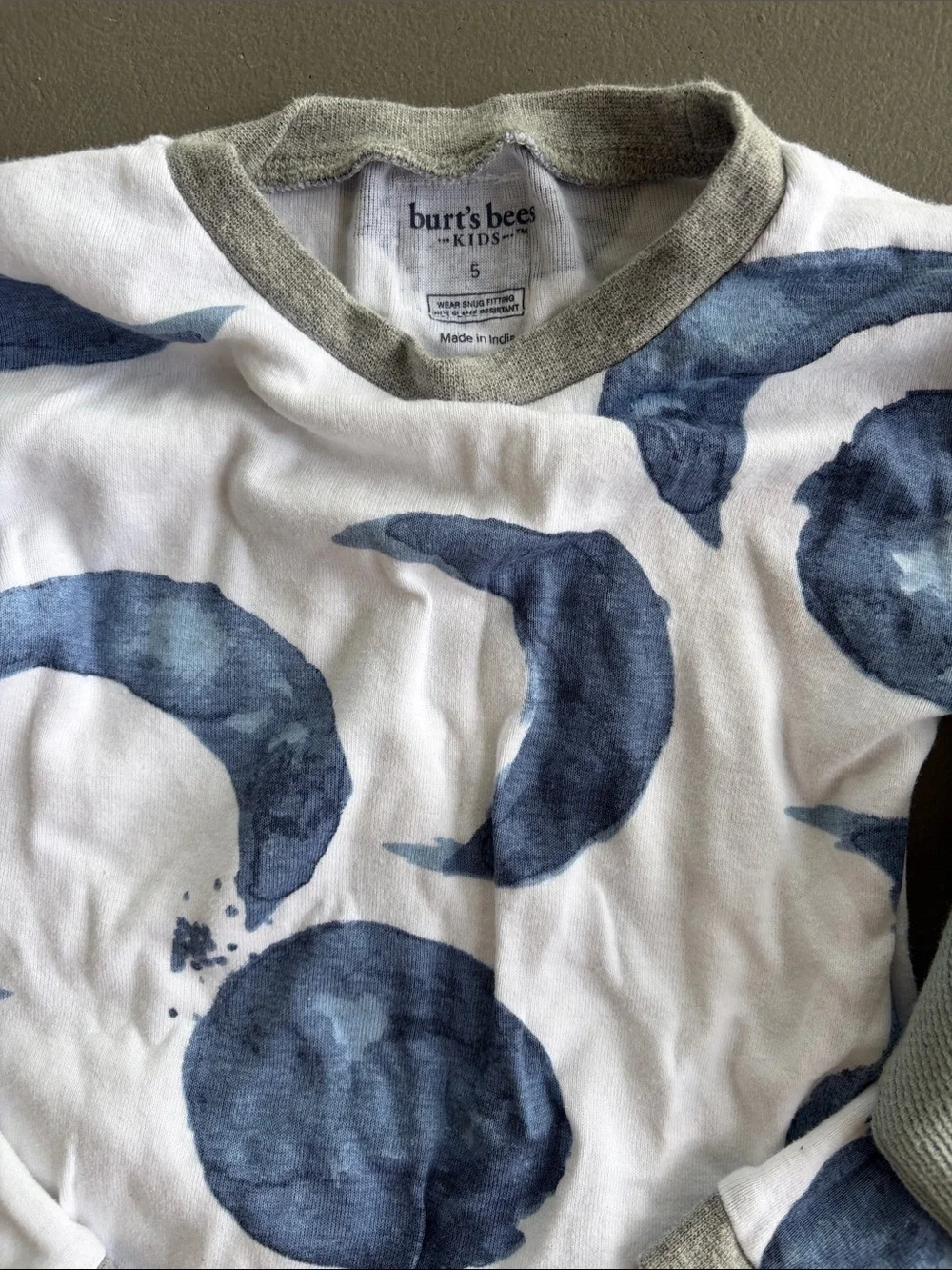 Burt's Bees Kids 2-Pack Moon Print and Thermal Waffle Pajama Set Size 5